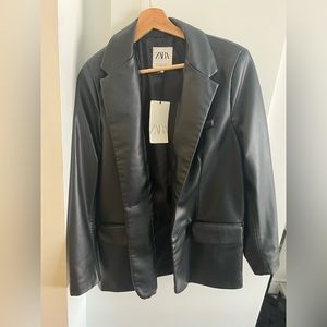 Zara leather blazer/jacket
